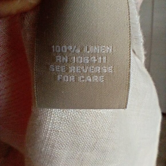 Joan Vass Sleeveless Linen Tunic - Coral and Charcoal - Picture 15 of 16